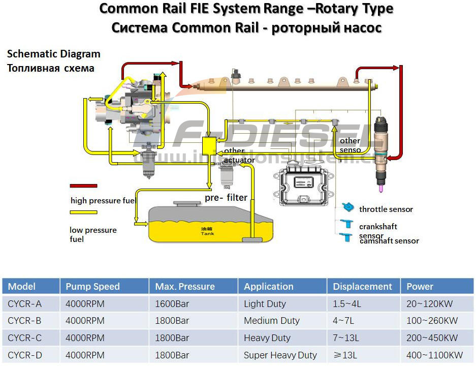 Система Common Rail FIE - Поворотный тип 1